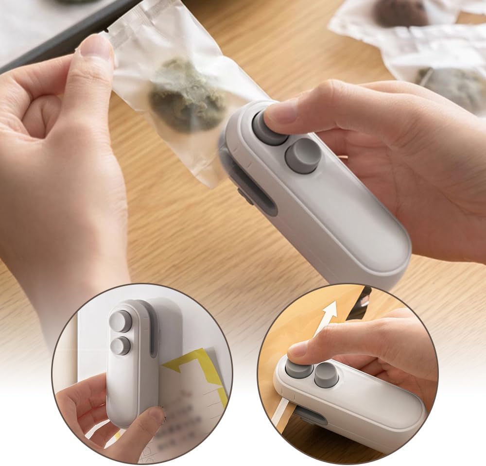 Mini sellador de bolsas 2 en 1