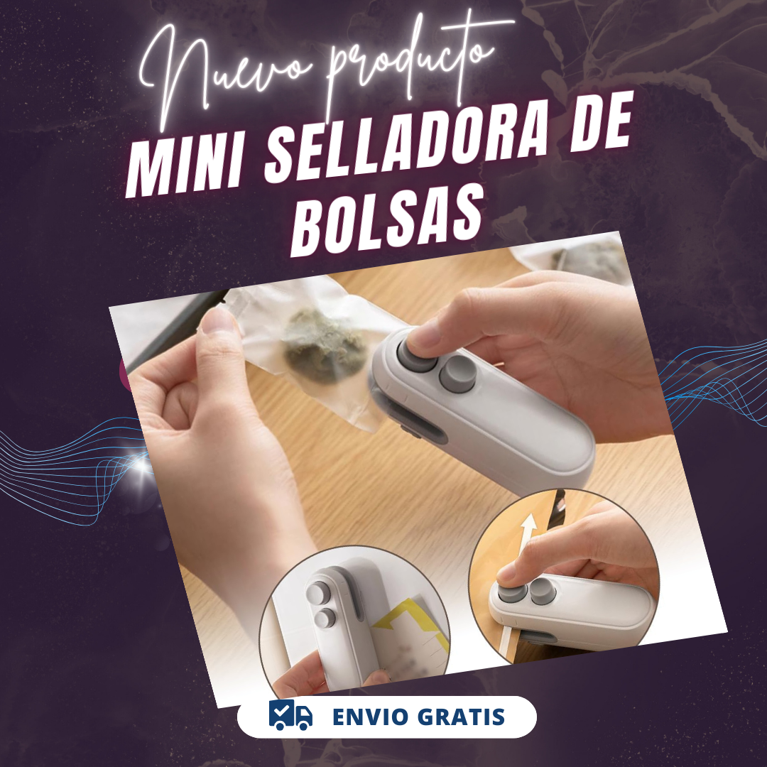 Mini sellador de bolsas 2 en 1