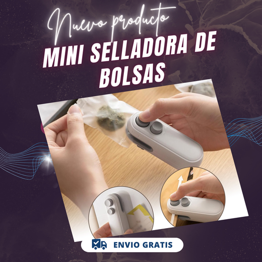 Mini sellador de bolsas 2 en 1