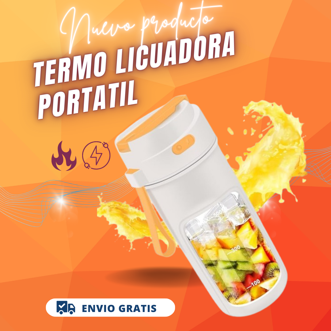 licuadora personal para batidos y licuados 10 cuchillas de gran capacidad de 500 ml y recargable por USB