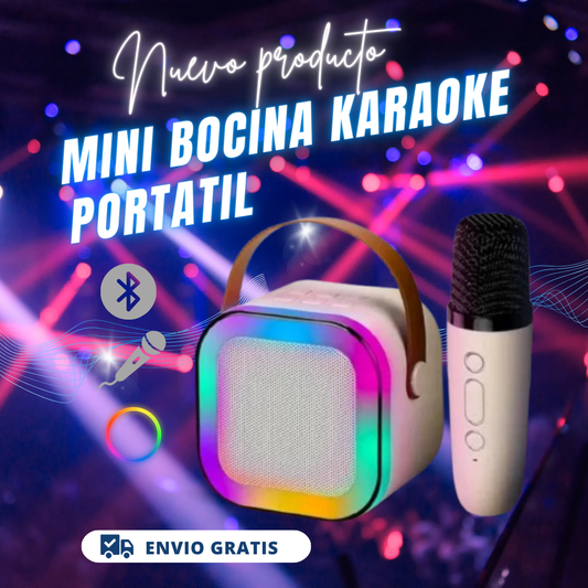 Parlante karaoke bluetooh con luces rgb