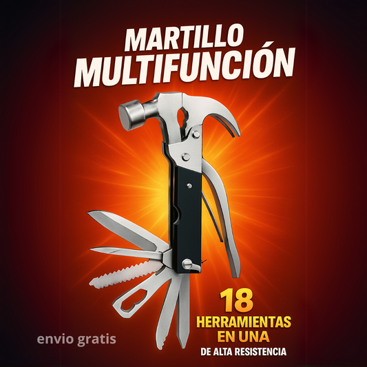 Martillo tactico 18 herramientas en 1