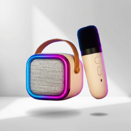 Parlante karaoke bluetooh con luces rgb