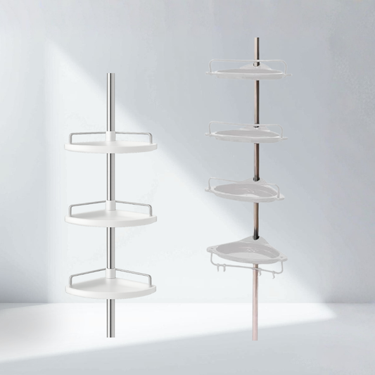 Esquinero organizador para baño De Acero Inoxidable Con 4 Estantes